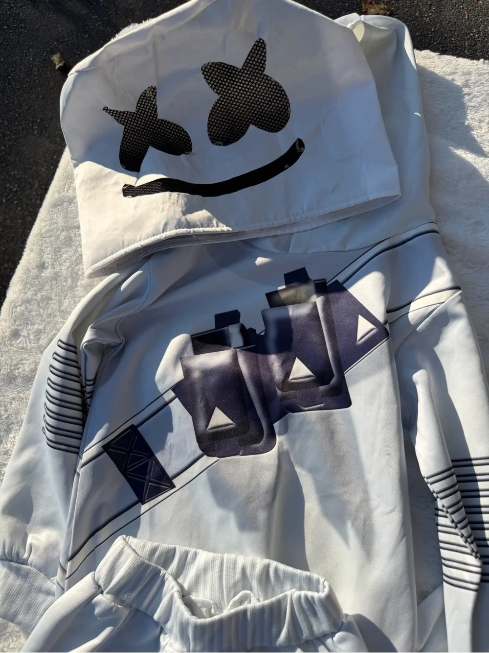 Kids White Marshmello Hoodie - Unbranded